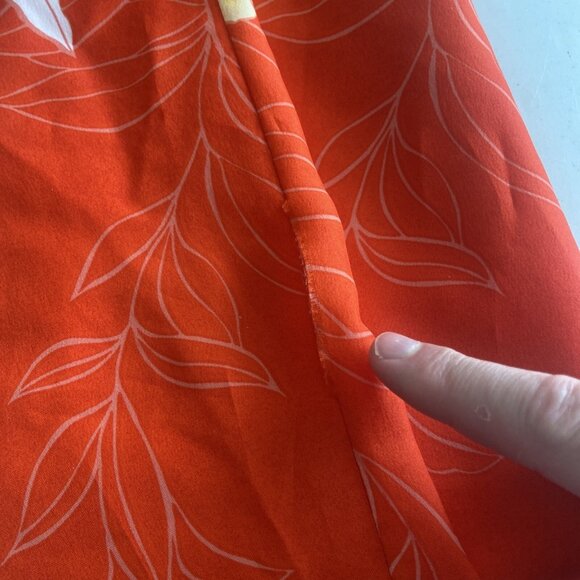 Hilo Hattie Mens Shirt Button Up Medium Hawaiian Red Aloha Hibiscus USA Vintage - Picture 8 of 8